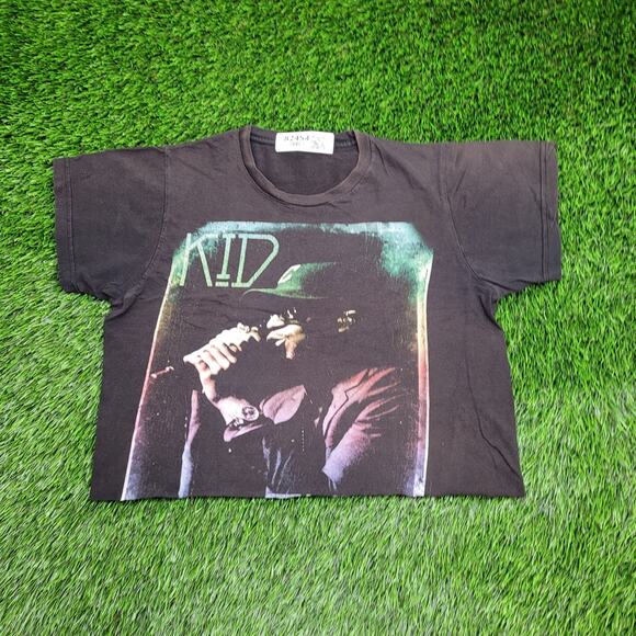 Vintage Kid-Cudi Crop-Top Shirt Womens M 19x17 Cud-Life Tour Faded - Picture 1 of 13